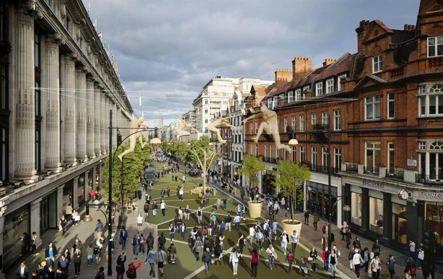 A visualisation of how Oxford Street could look. Image: Mayor of London's office