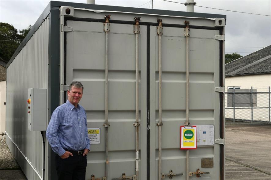 Pearson with one of the new units - image: CambridgeHOK