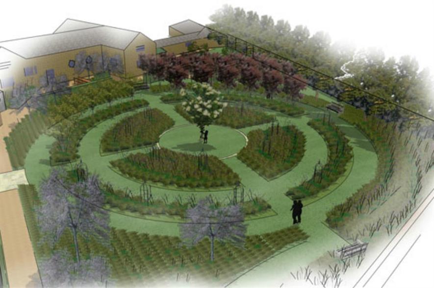 The garden will have a geometric layout Picture: Andrew Fisher Tomlin