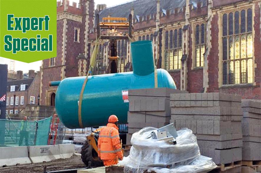 Lincoln’s Inn's rainwater tank was installed in 2018
