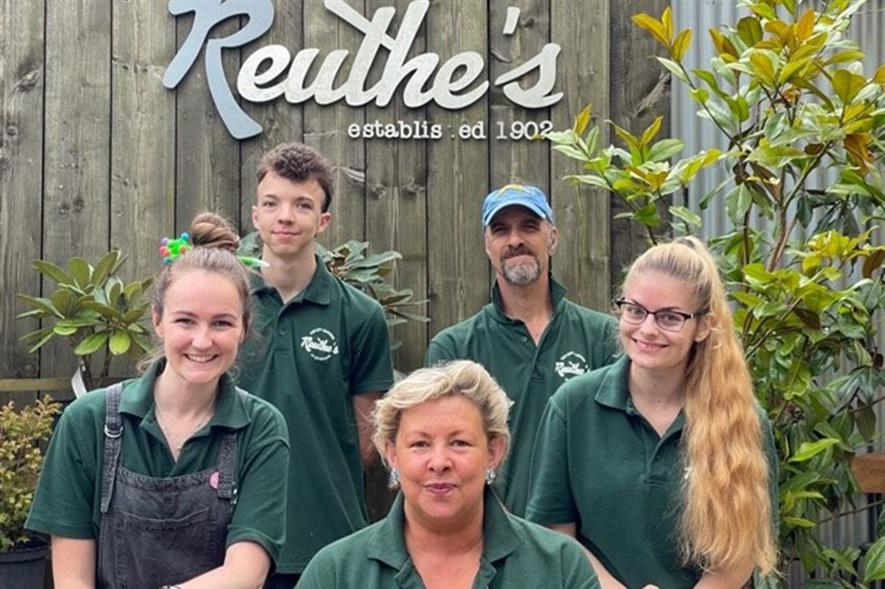 Reuthe's staff - L-R Gina Atkinson, Alfie Smith, Claire Price, Mel Jones, Karrie-Anne Collingwood