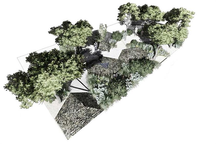 Hugo Bugg's arid landscape garden for RBC at Chelsea 2016.