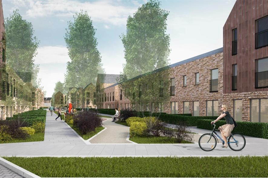 Boulevards and low-rise housing will replace Sighthill's tower blocks. Image: LDA