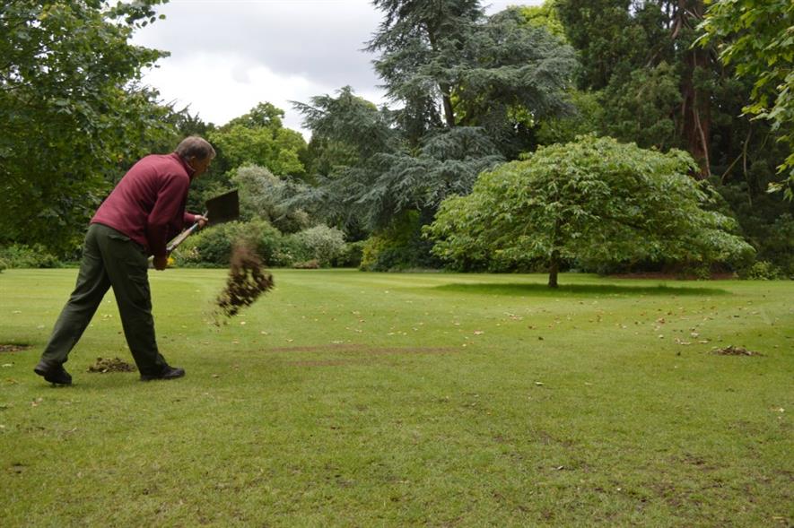 Sports & Turf being tested on Kings College, Cambridge lawns