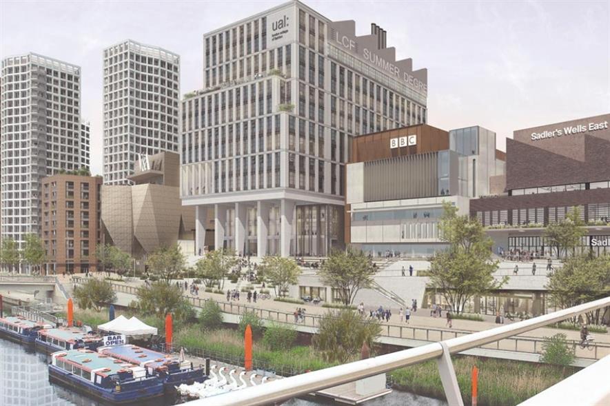 LDA Design's vision of "distinctly different" Stratford Waterfront. Image: LDA Design