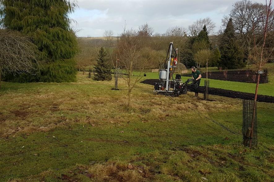 Aeration in action at Sir Harold Hillier Gardens. Image: Terrain Aeration