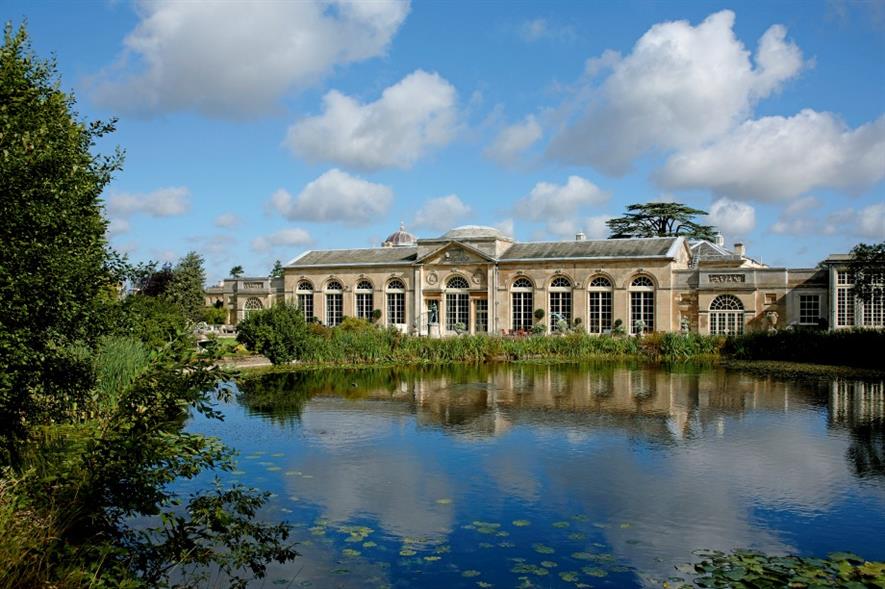 View of the Sculpture Gallery from Camelia Lake. Image: Woburn Abbey