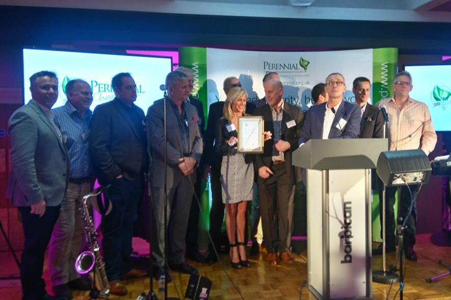 The Three Peakers team collect their award from James Alexander-Sinclair. Image: HW