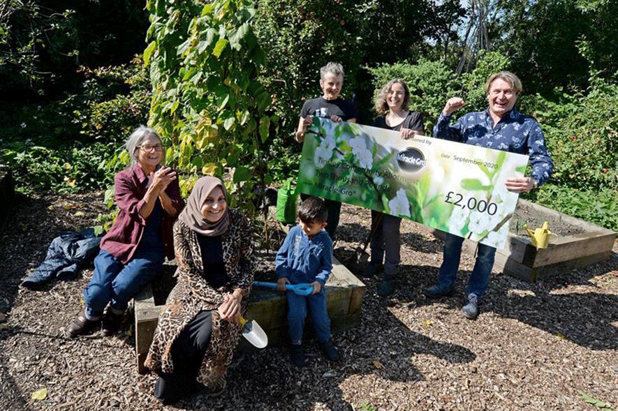 Tinsley Allotment community garden winner 2020 with celebrity gardener David Domoney