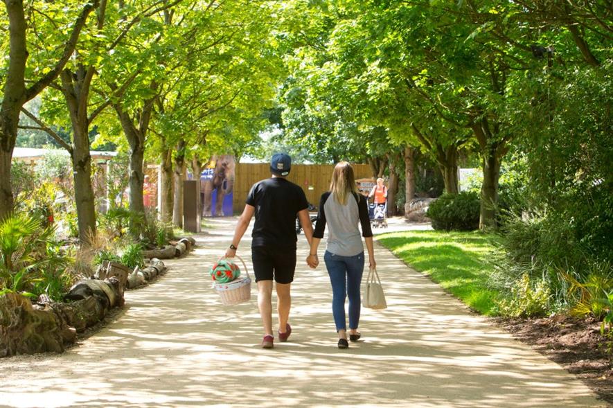 A landscaped area at the zoo. Image: Twycross Zoo