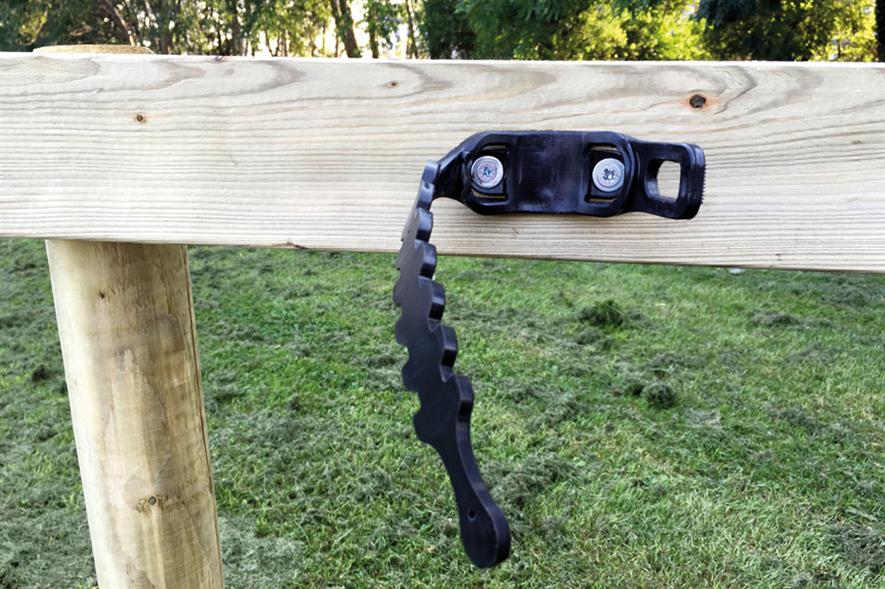 Cross Bar Tree Tie from Tyne Moulds & Machinery: designed for newly-planted trees