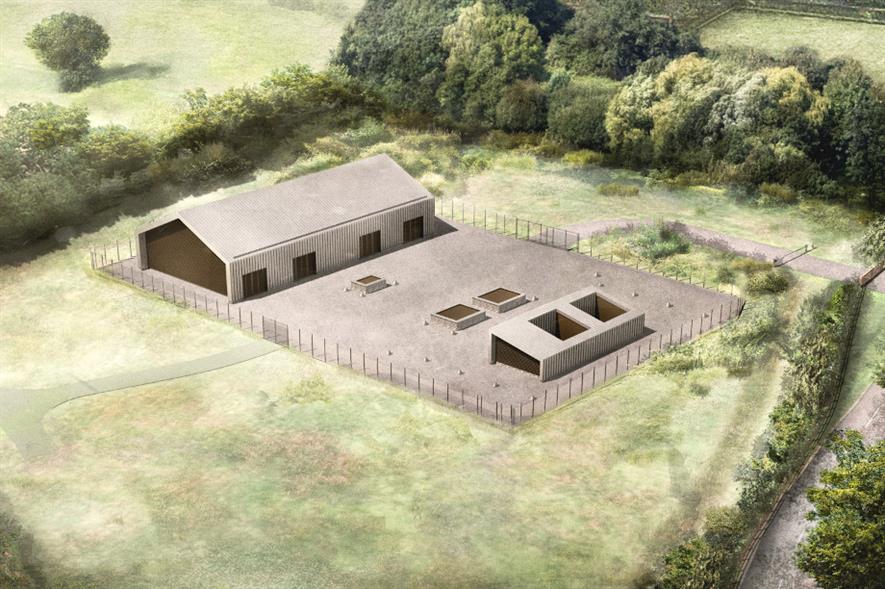 The headhouse has been designed to fit in with the surrounding landscape - credit: HS2