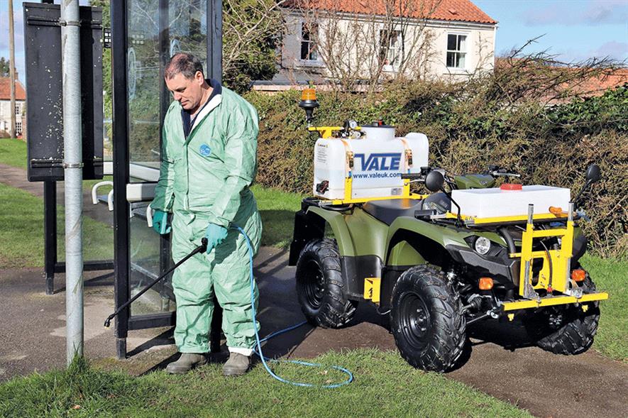 Weed-spraying ATV: the Yamaha Kodiak PKL450 was designed and built in Yorkshire - image: Vale Engineering
