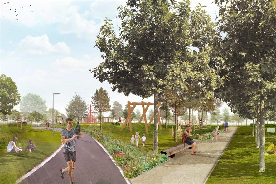 Visual representation of Auldcathie District Park play area - credit: Winchburgh/OPEN