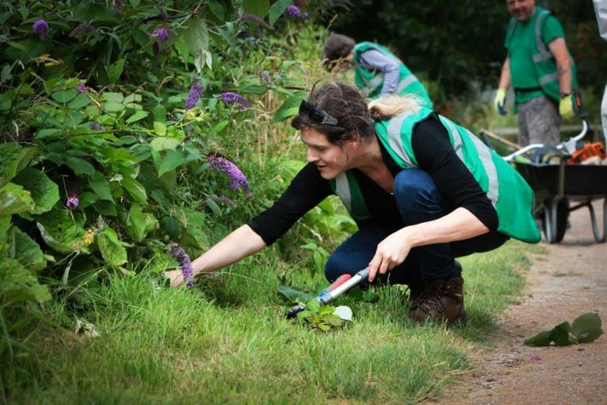 Volunteer planting at Port Sunlight River Park. Image: Copyright Victoria Tetley