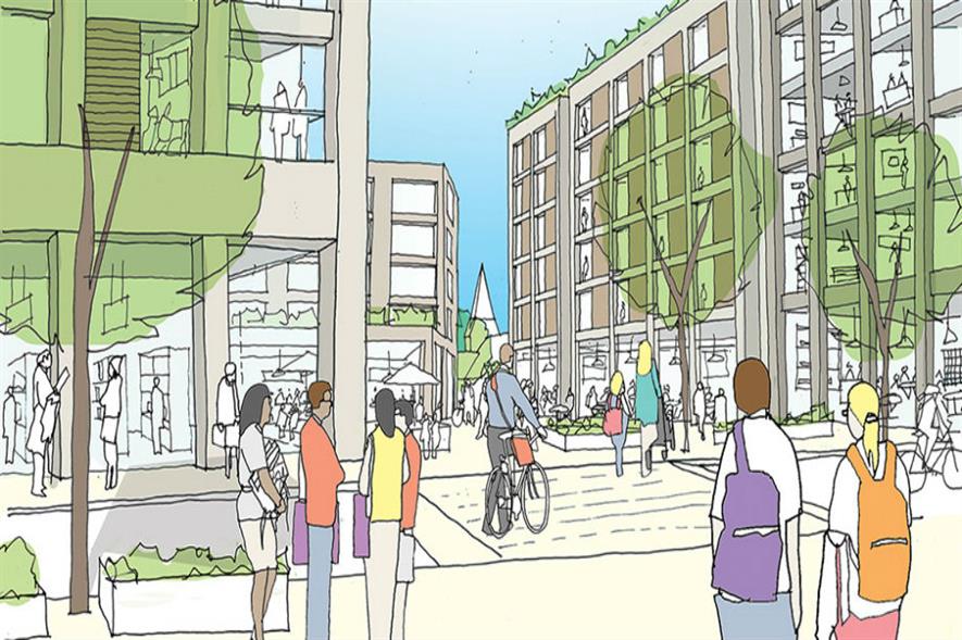 An artist's visualisation of the finished West Byfleet scheme. Image: Altitude