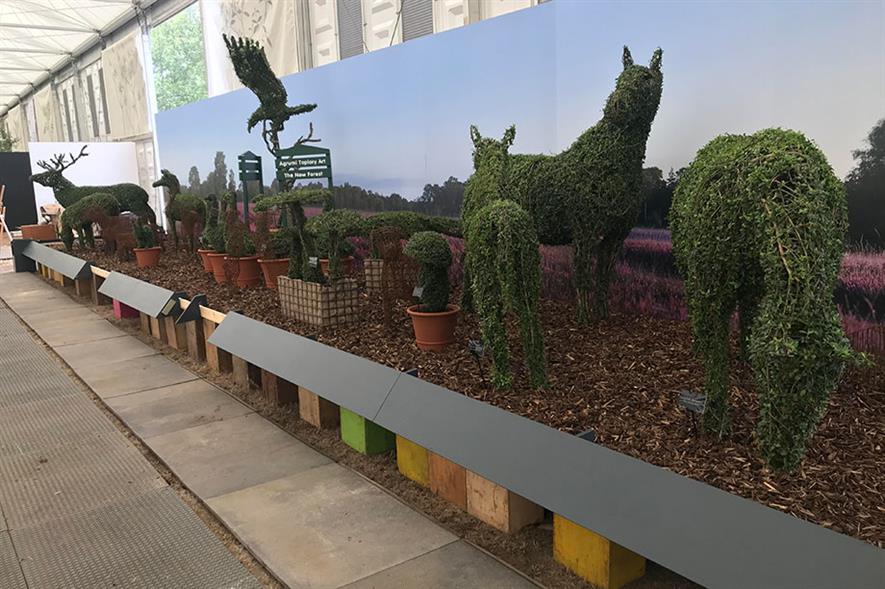 Agrumi's New Forest topiary display at RHS Chelsea Flower Show 2021