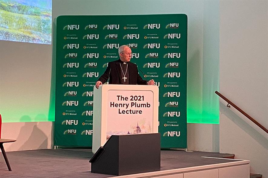 Archbishop of Canterbury at the Henry Plumb lecture