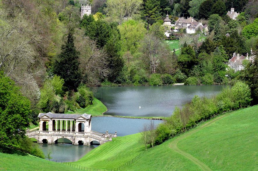 Prior Park Landscape Garden, Bath, Somerset, England with gardens designed by Capability Brown - image; FlickR/Spencer Means