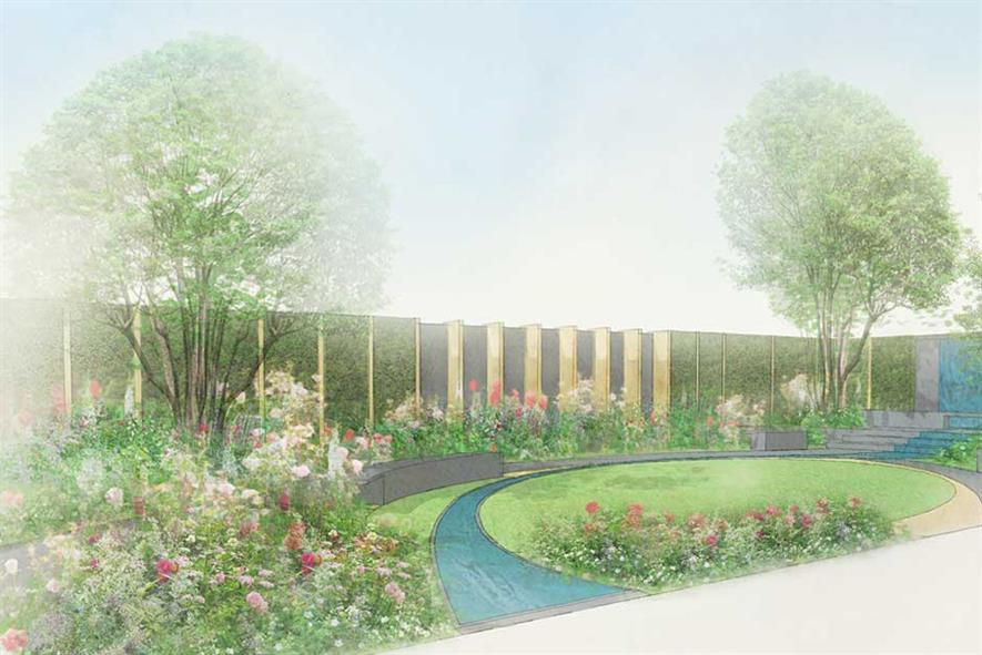 Jo Thompson's Chelsea Barracks garden.