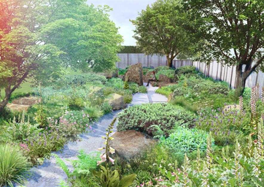 Cleve West's planned Chelsea garden for M&G. Image: Supplied