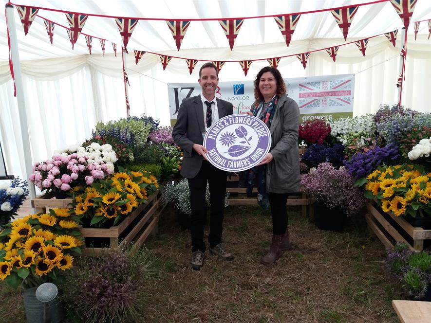 Lee Abbey and Kathryn Camps (Horticulture Technical and Development Manager at Co-op)