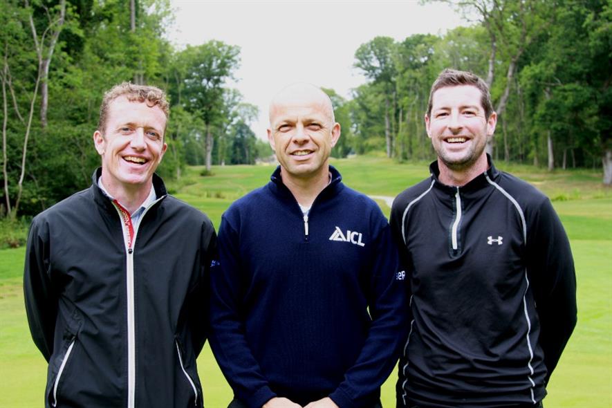 L-R: Avoncrop's Andrew Wood, Everris' Michael Fance and course manager Dan O'Rourke. Image: Everris