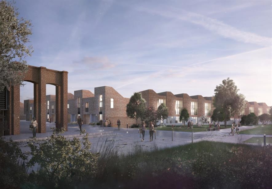 Community gardens and liveable streets are central to the design. Image: Grant Associates