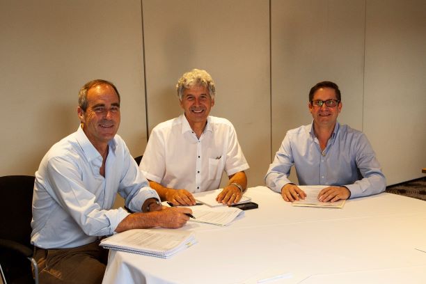 Jeff Colegrave (left), Michael Kester (centre)and Dominic Lacey (right)