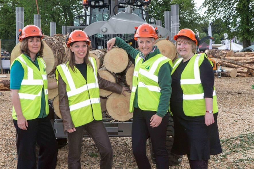 L-R: Amanda Bryan, Forestry Commissioner; Dr Aileen McLeod, environment minister; Jo O'Hara, head of Forestry Commission Scotland; and Bridget Campbell, director of Scottish Government's Environment and Forestry Directorate. Image: FCS