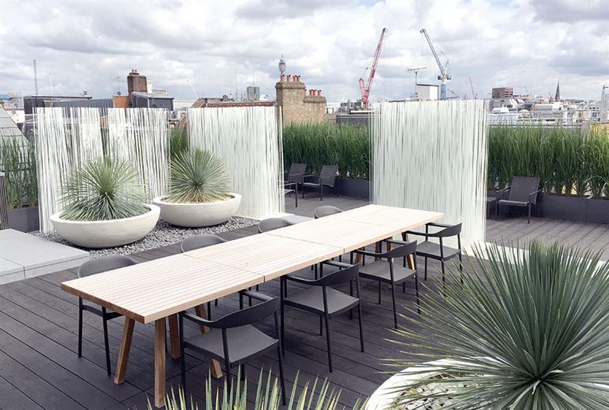 The Outdoor Room's work on a Mayfair roof terrace