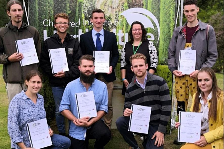 CIOH Young Horticulturist of the Year 2021 (winner back middle)