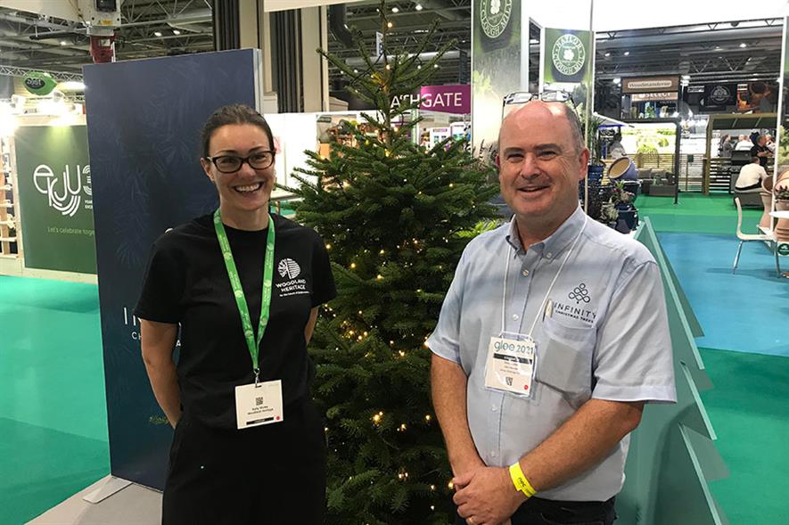 Infinity Christmas Trees' Chris Schofield and Kelly Morss (Woodland Heritage (left)