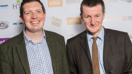 HW's Matthew Appleby: Journalist of the Year 2017 with Simon Hewitt from Stihl (left)