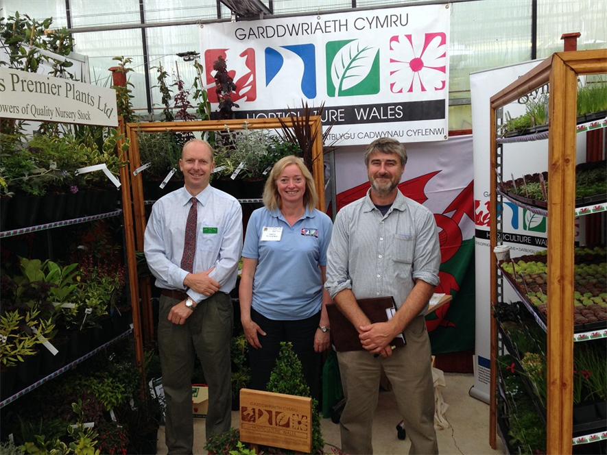 Mark Pottle, Karen Rodenberg (Horticulture Wales), Charles Warner