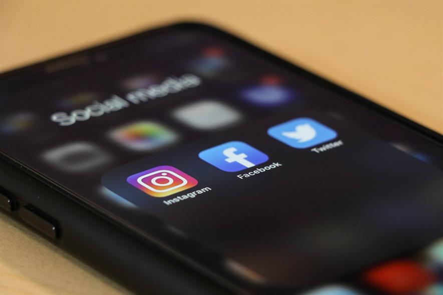 Social media on phone