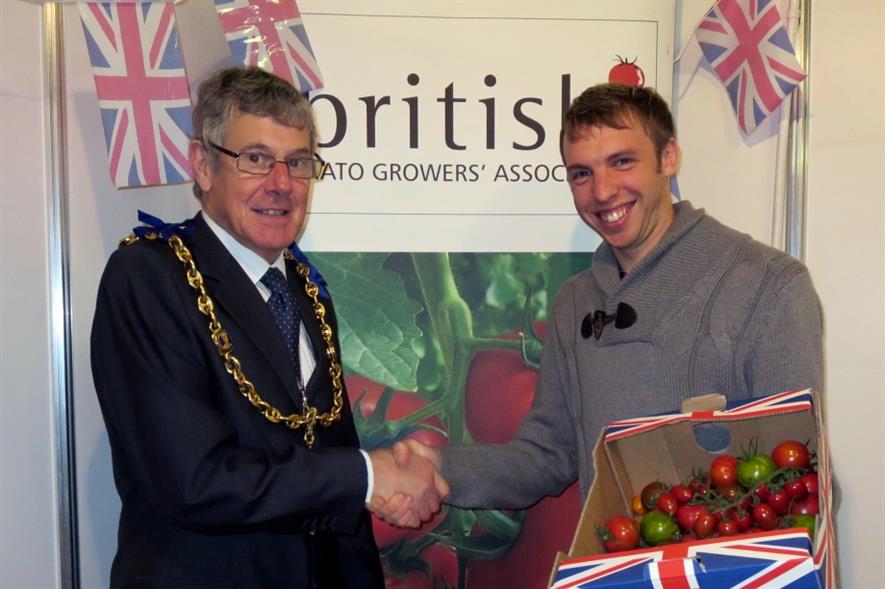 Robert Farthing is congratulated by Mayor of Maidstone Cllr Richard Thick - image:BTGA