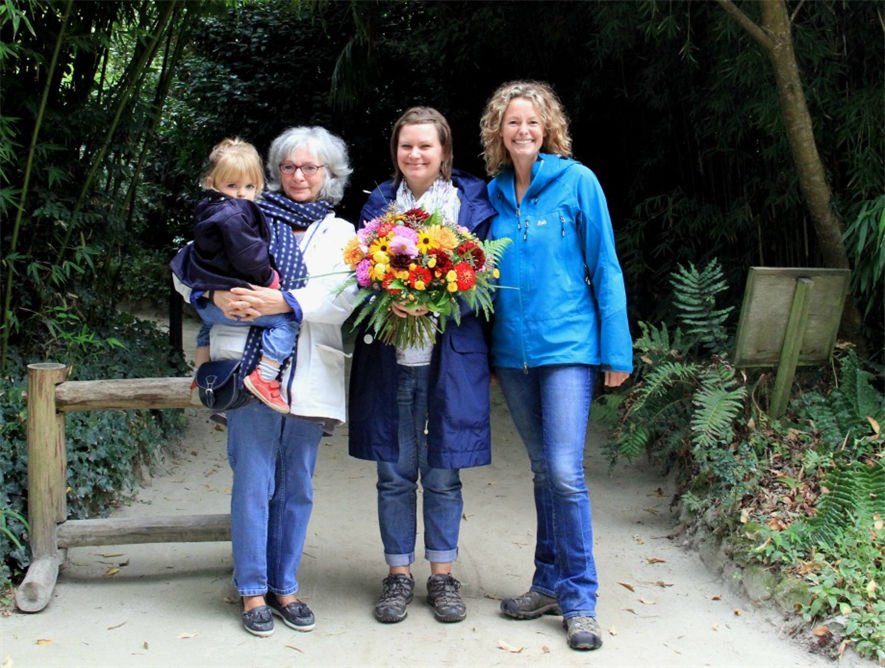 Heligan's five millionth visitors with Kate Humble