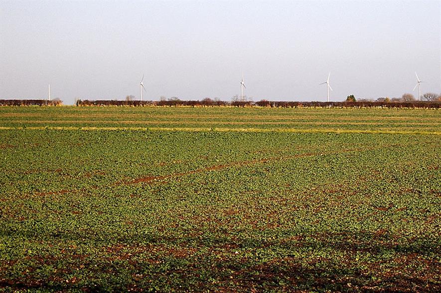 Wind turbines in the fens - credit: Flickr/John (CC by 2.0)