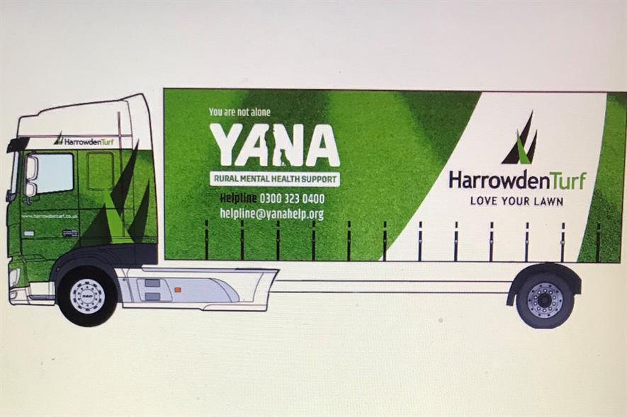 Design sketch of the proposed YANA livery - credit: Harrowden Turf