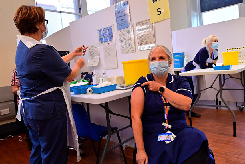 Booster vaccinations get underway in Derby earlier this month (Picture: Paul Ellis/Getty Images)