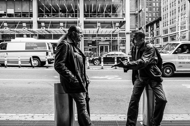 The men on the street: what they are saying is a higher priority than what the media is writing, this study suggests (Credit: Jim Pennucci on Flickr)