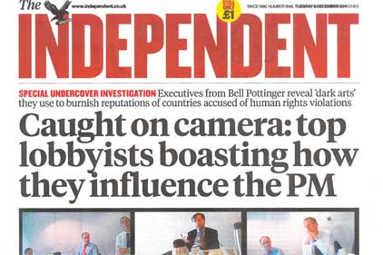 The Independent: reveals Bell Pottinger's apparent claims to control online content