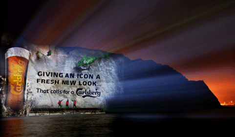 Carlsberg's White Cliffs of Dover projections