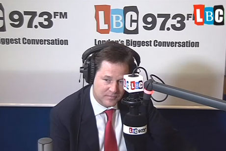 Nick Clegg: Radio phone-in on LBC