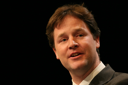 Nick Clegg: attacked David Cameron’s EU veto