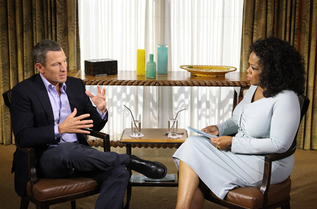 Lance Armstrong with Oprah Winfrey