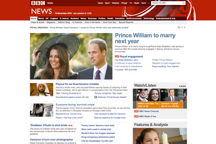 Influential: BBC website