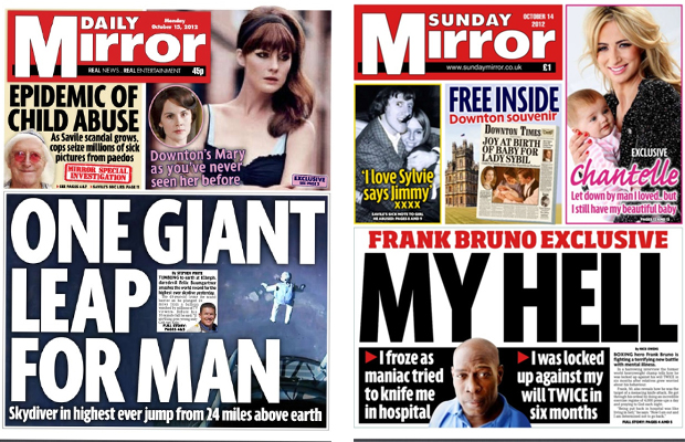Trinity Mirror titles: Daily Mirror and Sunday Mirror