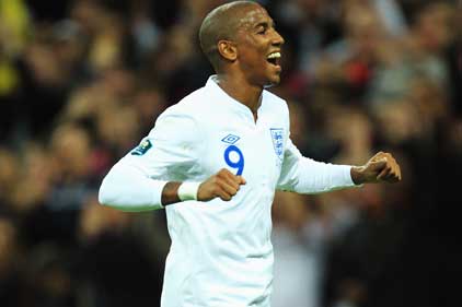 Ashley Young: in England's Umbro-supplied kit (Getty images)
